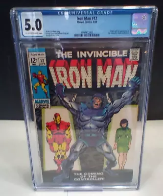 Buy Iron Man # 12 (Marvel)1969 -- 1st App Controller  -  CGC 5.0 - OW/W Pages • 46.59£