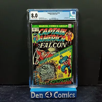 Buy Captain America 178 (10/74) CGC 8.0 Falcon Solo Story. Lucifer Appearance. • 58.25£