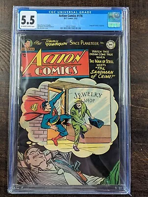 Buy 💥 ACTION COMICS #178 💥 CGC 5.5 Golden Atomic Age 1953 Superman DC Comic Book • 285.19£
