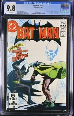 Buy Batman #345 1982 Dc Comics Cgc 9.8 1st New Doctor Death White Pages 8015 • 101.92£