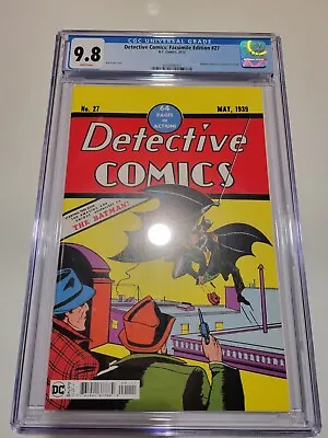 Buy Detective Comics #27 Facsimile Edition Book Cgc 9.8 Flash Sale!! • 92.42£