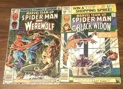 Buy MARVEL TEAM-UP Spider-Man/Werewolf  #93 & SPIDER-MAN/BLACK WIDOW #98 (1980) • 13.98£