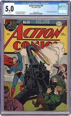 Buy Action Comics #91 CGC 5.0 1945 4367053001 • 1,219.28£