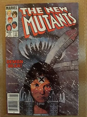 Buy New Mutants #18 Newsstand  1984-1st Demon Bear,1st Cameo New Warlock VG/F- • 9.32£