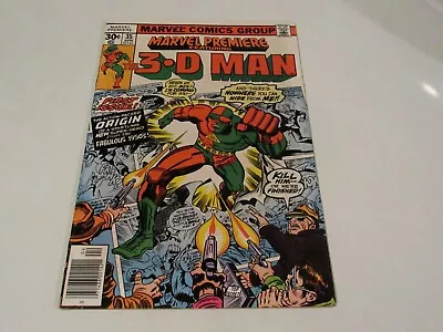 Buy Marvel Premiere  #35  1st App 3D Man  1977  Newstand • 5.05£