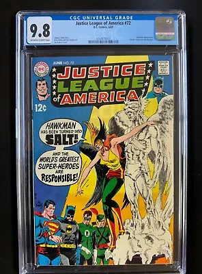 Buy JUSTICE LEAGUE OF AMERICA #72  CGC 9.8 - RARELY Available** EXCEL Colors/Glossy • 1,782.32£