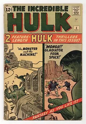 Buy Incredible Hulk #4 GD- 1.8 1962 • 412.34£