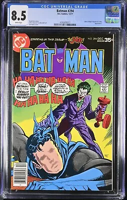 Buy Batman #294 (1977) - CGC 8.5 VF+ WHITE - Joker & High Tribunal Of Crime • 76.88£