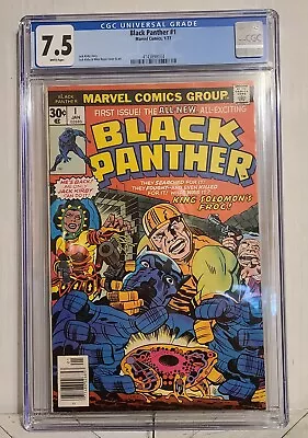 Buy Marvel Black Panther Issue1 White Pages Solo Appearance CGC Grade 7.5 Jack Kirby • 122.92£
