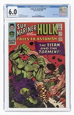 Buy Tales To Astonish #79 - CGC 6.0 - Hulk Vs. Hercules 1966 Marvel Comics • 89.31£