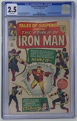 Buy Tales Of Suspense #57 CGC 2.5 1964 Origin, 1st App Hawkeye, Black Widow App • 271.81£