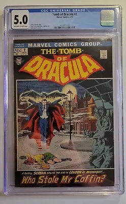 Buy Marvel Comics: Tomb Of Dracula #2 CGC 5.0, 1972. John Severin Cover Art • 69.12£