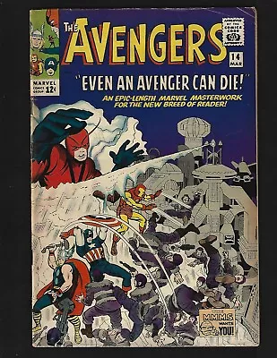 Buy Avengers #14 FN- Kirby Heck Kallusians Rick Jones Watcher Thor Iron Man Wasp • 34.94£