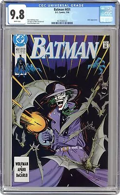 Buy Batman #451 CGC 9.8 1990 4079342023 • 93.19£