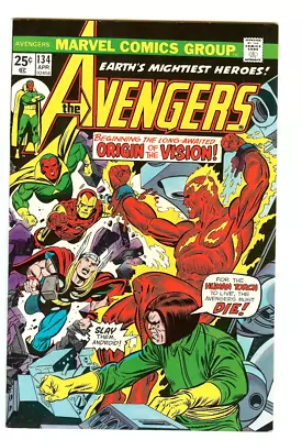 Buy Avengers #134 8.5 // Vision Origin Story Marvel Comics 1975 • 26.14£