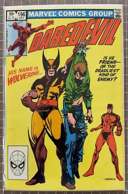 Buy DAREDEVIL #196 (1983) High Grade Bullseye, Wolverine 1st App Dark Wind 7.0-8.0 • 18.47£