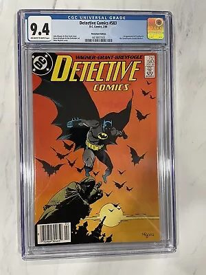Buy Detective Comics #583 CGC 9.4 Newsstand OW/W Pages 1st Ventriloquist Scarface • 272.30£