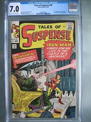 Buy Tales Of Suspense #50 CGC 7.0 Marvel Comics 1964 1st App Mandarin • 451.79£