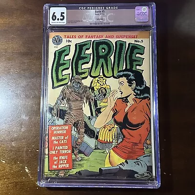 Buy Eerie #5 (1952) - Pre-Code Horror! Good Girl Art - CGC 6.5! - Bethlehem Pedigree • 1,203.74£