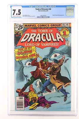 Buy Tomb Of Dracula #45 - Marvel Comics 1976 CGC 7.5 Blade + Hannibal King Appearanc • 30.29£