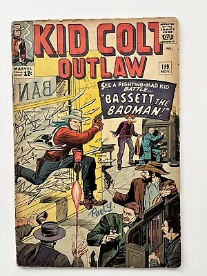 Buy KId Colt Outlaw#119-“ Bassett The Outlaw!” Mid Grade/Silver Age-1964 • 6.38£