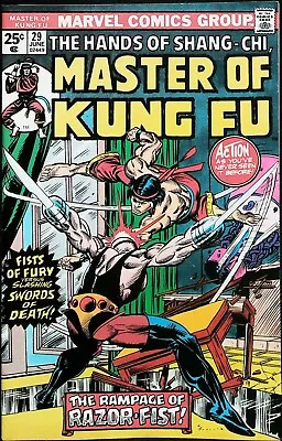 Buy Master Of Kung Fu #29 (1975) - 1st App Of Razor Fist - Very Fine Range • 39.61£