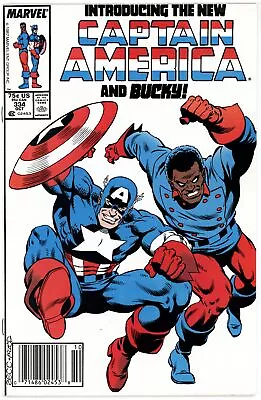 Buy Captain America (1968) #334 VF 8.0 Lemar Hoskins Becomes Bucky Newsstand • 7.73£