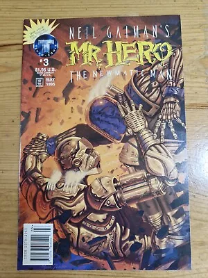 Buy Mr Hero The Newmatic Man #3, Neil Gaiman, 1995, Tekno Comics • 0.99£