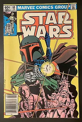 Buy Star Wars #68 Newsstand Edition (Marvel 1983) Boba Fett Iconic Cover (VF) • 100.95£