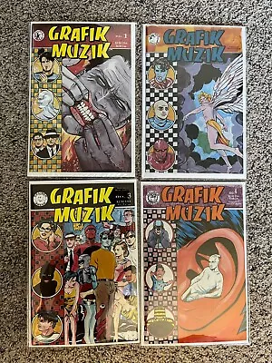 Buy Grafik Muzik 1-4 1 2 3 4 Full Run, Caliber 1990, All NM+, 1st Madman In Color • 155.32£