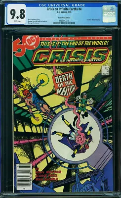 Buy CRISIS ON INFINITE EARTHS #4 CGC 9.8 DC 1985 - NEWSSTAND EDITION - P2 418 Cm • 151.44£