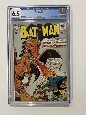 Buy Batman #155 CGC 6.5 1963 1st Silver Age Appearance Penguin • 757.19£