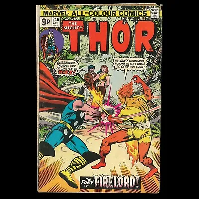 Buy The Mighty Thor #246 Apr 1976 Feat Firelord Jane Foster Marvel Value Stamp UK • 2.50£
