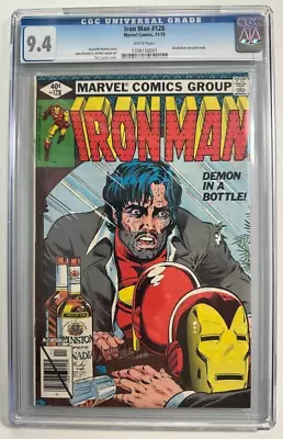 Buy IRON MAN #128 KEY Demon In The Bottle Story (1979) Marvel CGC 9.4 • 194.49£