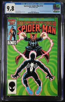 Buy Spectacular Spider-Man #115 CGC NM/M 9.8 White Pages Doctor Strange! Marvel 1986 • 115.92£