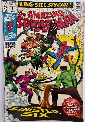 Buy Amazing Spider-Man King Size Special #6 The Sinister Six (1969) • 3.20£