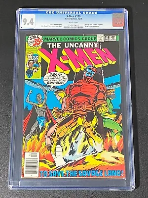 Buy Uncanny X-Men #116 CGC 9.4 White Pages Marvel December 1978 Claremont Byrne • 104.83£