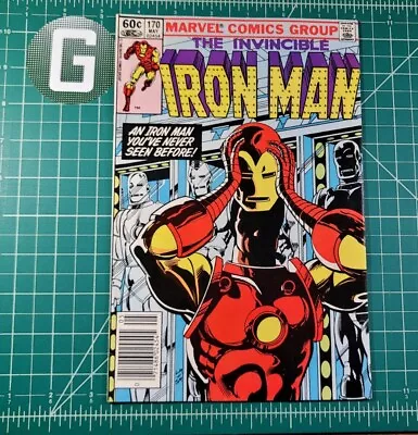 Buy Invincible Iron Man #170 (1983) Newsstand 1st Full App James Rhodes Iron Man FN+ • 15.52£