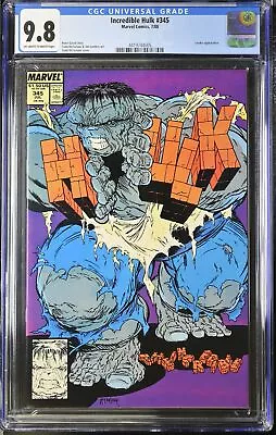 Buy Incredible Hulk #345 CGC NM/M 9.8 McFarlane Cover Art! Leader! Marvel 1988 • 465.19£