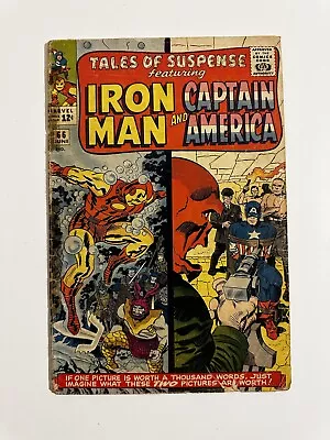 Buy Tales Of Suspense #66 Captain America Iron Man 1965 Marvel Red Skull Origin • 15.51£