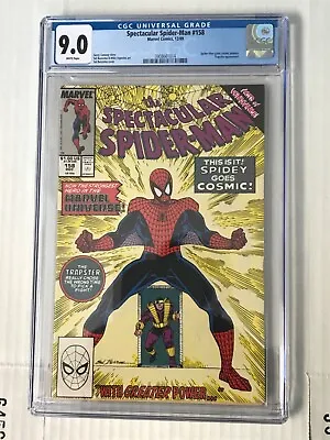 Buy Spectacular Spider-Man #158 1989 CGC 9.0 1st Cosmic Spidey • 40.38£
