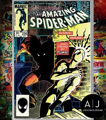 Buy Amazing Spider-Man #256 - Puma Black Suit Marvel Comics 1984 NM- 9.2 • 13.16£