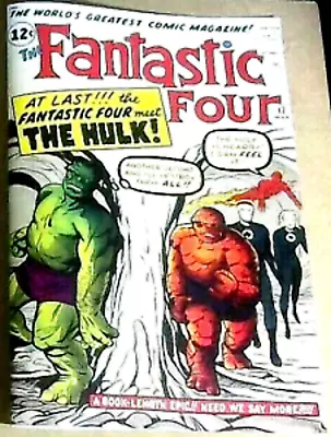 Buy FANTASTIC FOUR #12 (1963)COVERLESS (w/Repro)Stan Lee 1st Hulk/Thing Marvel Comic • 155£