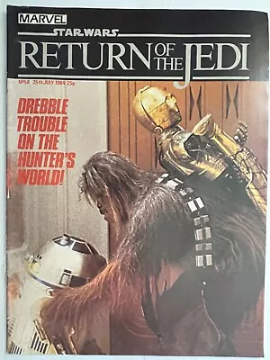 Buy Star Wars Weekly, Vintage Marvel UK Comic Return Of The Jedi No.58 • 1.95£