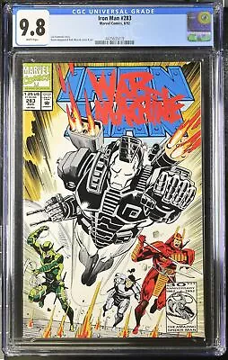 Buy Iron Man #283 CGC NM/M 9.8 White Pages 3rd War Machine! Marvel 1992 • 58.25£