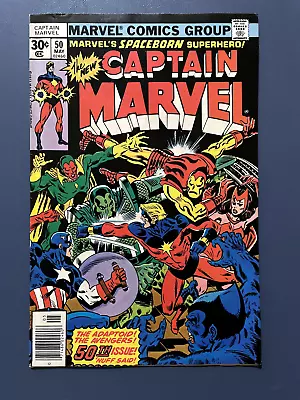 Buy Captain Marvel #50 -1st Full Appearance Of Minn-Erva (Dr. Minerva) • 3.11£