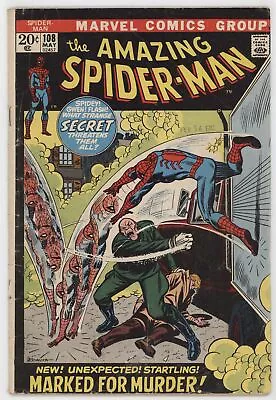 Buy Amazing Spider-Man 108 Marvel 1972 GD VG Doctor Strange John Romita Stan Lee • 12.81£