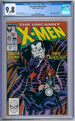 Buy Uncanny X-Men 239 CGC Graded 9.8 NM/MT Marvel Comics 1988 • 155.28£