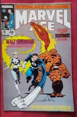 Buy Marvel Age #80 Nov 89VFN (7.0) Walt Simonson Fantastic Four, Wolverine, Punisher • 3.95£