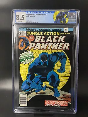 Buy JUNGLE ACTION 23 CGC 8.5 RARE Iconic BLACK PANTHER Custom Label 💎 MCU Wakanda • 116.48£